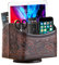 Fanousy Fernbedienungshalter für Tisch, Leder-Fernbedienung, 360 Grad drehbar, TV-Fernbedienung, Organizer für Handy, Notizblock, Brille, Stifte, Kindle