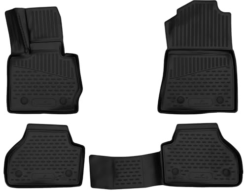 WALSER XTR Gummi Fussmatten Auto für BMW X4 (F26) 2013-2018, 100% passgenaue Auto Fußmatten, robuste Universal Fußmatte Auto, Gummimatten Auto, Auto Fussmatten Gummi, Auto Gummimatten