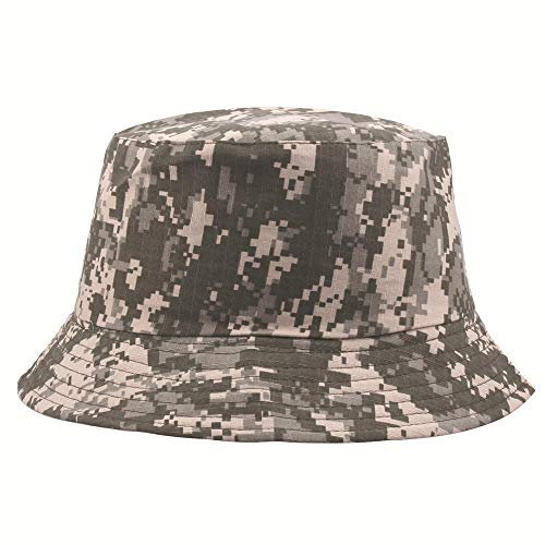 Bucket Hat Hut Damen Herren Camouflage Bucket Hat Unisex Caps Männer Frauen Panama Cap Beach Sun Angelhut Bucket Hat-C_56-58Cm