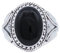 Ring 925 Silber Onyx schwarzer Stein Edelstein echt Silber Damen Sterling Silber Geschenk (MRG-131-03-(64))