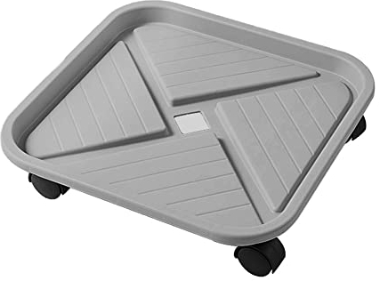 CENPEK Plant Pallet Caddy, Plant Pot Stand with Wheels, Movable Square Flower Pot Rack, Planter Trolley, for Indoor Outdoor Home Garden