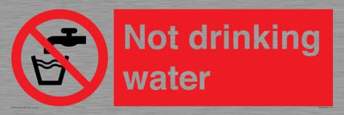 Cartello con acqua non potabile, 450 x 150 mm, L41