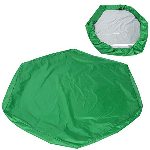 Couverture de bac à sable, couverture de bac à sable Tissu enduit d'argent Hexagonal Beach Sandbox Canopy Sandpit Pool Cover for Kids Toy Protection Outdoor(Vert)