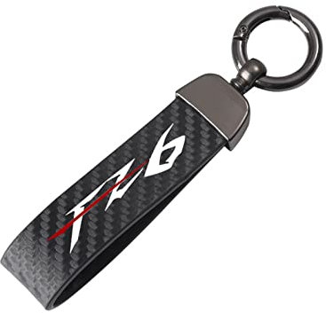 Porte-clés De Moto Porte-clés Moto en Fibre De Carbone pour Yamaha FZ6 FAZER FZ-6 2004 2005 2006 2007 2008 2009 2010 Accessoires Moto (Couleur : Noir, Size : Normal)