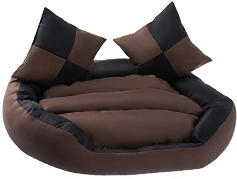 PETSTUFF Hundebett Wendefunktion wasserabweisend abwaschbar, Farb- und Größenwahl, schwarz/braun, M