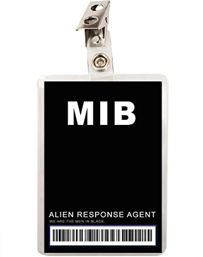 MIB Herren in Schwarz ID Badge Cosplay Kostüm Namensschild Halloween