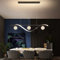 TAYOTTE Creativity LED Glass Chandeliers 30W Dimmable Metal Linear Pendant Light Kitchen Island Hanging Light Adjustable Aluminum Ceiling Light For Bedroom Dinning Room 39.4in