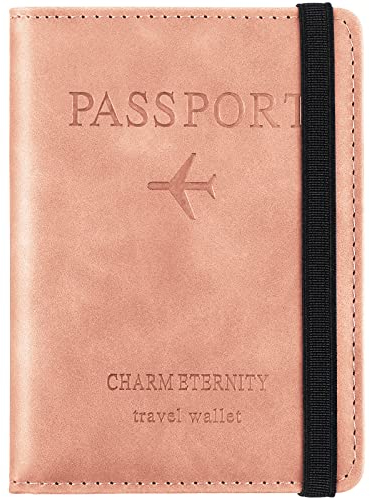Sciphylia Reisepasshülle Reisepass Hülle Kunstleder Impfpass Hülle mit RFID Blocker PU-Leder Passport Cover für Damen Herren Urlaub Zubehör Schutzhülle Tasche Reisedokumente Travel Organizer Rosa