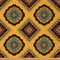 Marokkanischer Stoff Meterware Mandala Ottoman Spalier Polsterstoff Retro Boho Blumen Dekostoff Jahrgang Geometrie Stoff für Drinnen Draußen DIY Kunst Wasserdichter Stoff Orange Blau 184 x 150 (HxB)