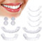 Jooheli 2 Paires Faux Dentier, Dentier Provisoire, Prothese Dentaire, Placages Instantanés Dentiers Naturels, Placages Cosmétiques Blanchissant les Dents pour les Mauvaises Dents
