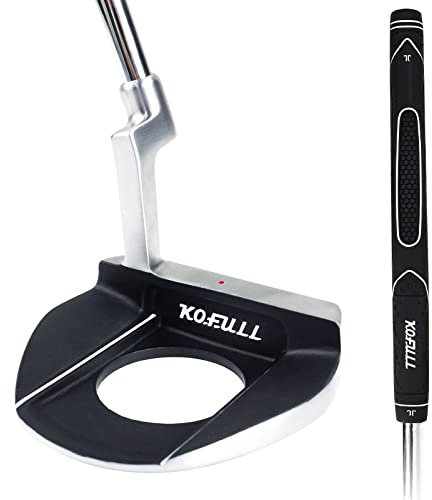 KOFULL Putter da golf da uomo per destrorsi, putter da uomo da golf, putter da uomo mano destra, putter da golf da uomo con funzione di raccolta della palla testa e albero in acciaio inossidabile per