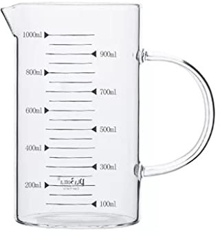 XCC Taza medidora con Escala for Uso doméstico Ml Cocina Hornear Leche Medición de Agua Vasos de Vidrio de borosilicato Alto