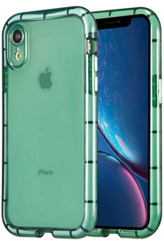 EYZUTAK Luminous Phone Case for iPhone XR, Fluorescence TPU Shining in the Darkness Night Glowing Frame Transparent Soft Back Cover Shockproof Protector Thin Light up Bumper Case - Green