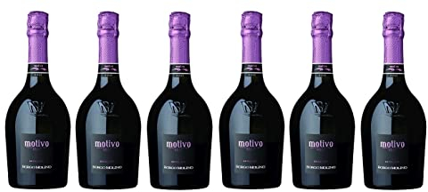 6x 0,75l - Borgo Molino - Motivo - Rosé - Spumante extra dry - Marca Trevigiana I.G.P. - Veneto - Italien - Rosé-Schaumwein trocken
