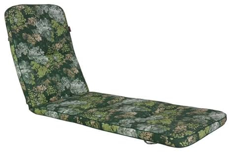 Angerer Freizeitmöbel GmbH Auflage für Gartenmöbel - Liegenauflage Made in Germany (Grün geblümt)