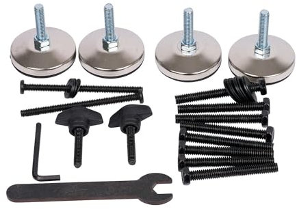 Sportime Befestigungsschrauben Set Airhockey Tisch Loft | Passend für Modell Loft | 16-teiliges Set | Silber | Für schnelle Montage Ersatz Schrauben Zubehör