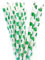 LUMOUS ROLA Paper Straws, Drinking Straws Assorted Bio Degradable Drinking Paper Straws Wedding Party, Party Straws, Restaurant, Juice Drinking Straws ((White with Green Tree)