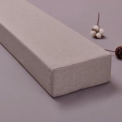 Bettlückenfüller, individuelle Größe, Bettbrücke, Naht, Kopfteil, Kissen, Stopper, Armlehne, Stützkissen mit abnehmbarem Bezug für Sofa, King/Queen-Bett, 200 x 15 x 10 cm, Beige