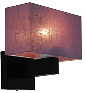 alfalux Wandleuchte Innen Wandlampe Mit Lampenschirm LED Lampe Aus Holz Für Wohnzimmer Schlafzimmer Kinderzimmer Treppenhaus Wandlampen Wandleuchten Lila JK2LID