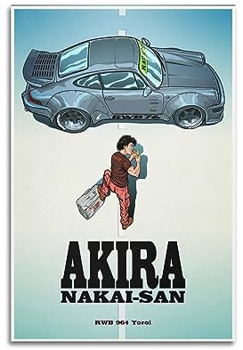 WITIN Akira Anime-Poster mit Nakai-San & RWB 964 Yoroi, dekoratives Leinwandbild, Familienschlafzimmer, 50 x 75 cm