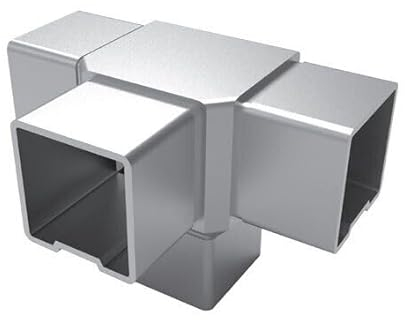 Sellon24® Verbinder Eckverbinder 40x40 V4A Edelstahl 4 - Wege Steckfitting Profil eckig A14/4309-040
