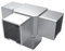 Sellon24® Verbinder Eckverbinder 40x40 V4A Edelstahl 4 - Wege Steckfitting Profil eckig A14/4309-040