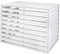 TRUNXUCL Verkleidung Klimaanlage Außengerät, AC Abdeckungen aus Aluminium, Freistehender Raumteiler mit Lamellen, Geräuschreduzierung, Staubdicht und Wasserdicht (Color : Wit, Size : 3P-4 Sides)