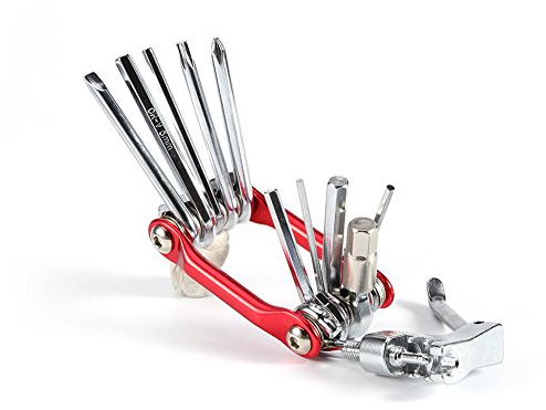 11-in-1-Fahrrad, Outil Multifonction Multi-Reparatur-Werkzeug-Set, Fahrrad-Multitool Velo, Fahrrad-Multifunktionswerkzeuge, Reparaturwerkzeug, Fahrradtasche,