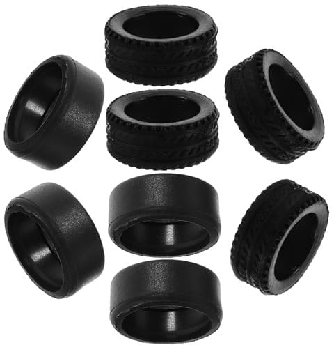 PHENOFICE 1set Scale Rc Car Tire Skin Rubber Toy Car Wheel Accessories with Patterned Flat Designs for Boy Girl Collectors Enhances