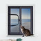 Custom Size Window Safety Net, Fly Anti-Mosquito Insect Window Mesh Net, Semi-Tansparent Birds Cat Window Screen, Self-Adhesive Netting with Zipper for Balcony