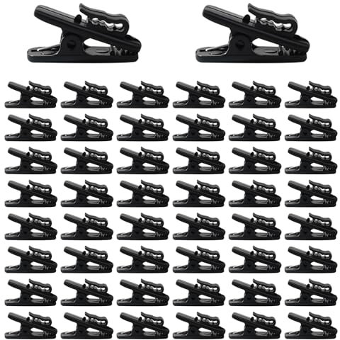 50Pcs Clips for Earphone Wire,Headphone Clip for Shirt,Small Cable Clothing Clips,Earbud Clips,Headphone Mount Cable,Keep Earphone/Microphone Cord in Place for 1.5mm Wire Diameter Round Wire Earphone
