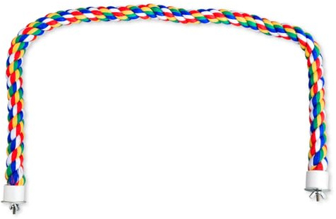 Luckious Premium 80cm Bendable Bird Perch Rope for Parrot,Parakeet,Cockatiel,and Budgie - Cotton Thread Toy with Easy Installation for Ultimate Comfort and Versatility