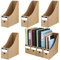 JIANTA Lot de 8 Porte Revues en Papier Kraft, Porte Revue Bureau Range Document 9 cm x 22 cm x 27 cm Marron pour Dossier Rangement Documents Classeur Papeterie