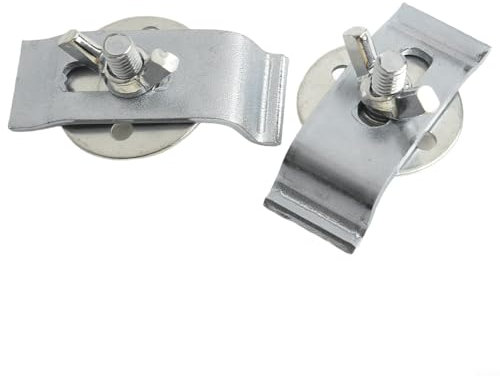 Gettimore Kit di 12 clip per lavello sottotop in acciaio inox, staffe di supporto per bagno, cucina, piano di lavoro