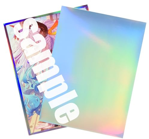 60 PCS Holographische Anime Kartenhüllen, 67 x 92mm, PP Material, MTG/TCG/PTCG