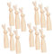 IMIKEYA 12 Stück Hasenkopf-holzfigur Kaninchen-peg-puppen Hasen-steckfiguren Steckpuppen Unvollendet Unfertige Hasenpuppen Kaninchen-skulptur Unbemalte Hasenfigur Kaninchenfigur Leer Beige