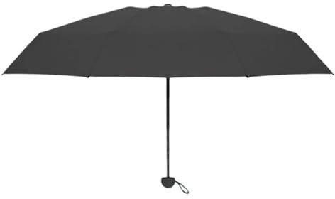 Ocastuted Paraguas compacto | Sombrilla de viaje plegable – 6 varillas protección UV paraguas portátil para la playa, viajes al aire libre, camping, pesca, deportes y uso diario, Negro, Refer to