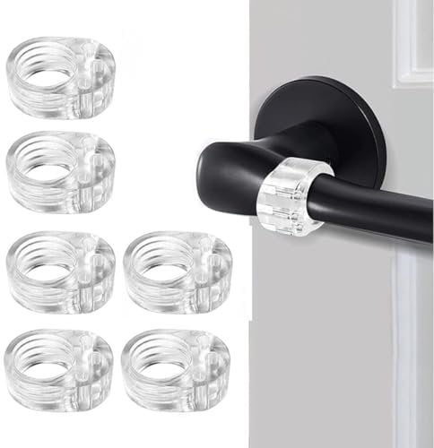 SGERUFZ Fermaporte maniglie in PVC, 6 pezzi, paracolpi per maniglie, ferma porta e finestra, ferma anello silicone, gommini per porte interne, salva muro, fermaporta, protezione per porte da interno