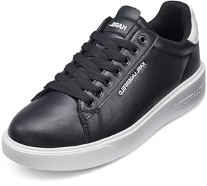 KARL LAGERFELD Everyday Essential Herren-Sneaker aus Leder, Schwarz, 10