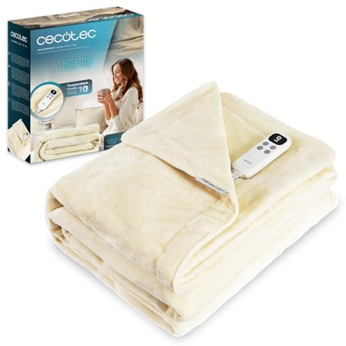 Cecotec Heizdecke HeatConfort Calma, 180 x 130 cm, 115 W | PTC+, NTC Technologie, Präzise Temperaturregelung, Überhitzungsschutz, Energieeffizient, Große Abdeckungsfläche 180 X 130 cm