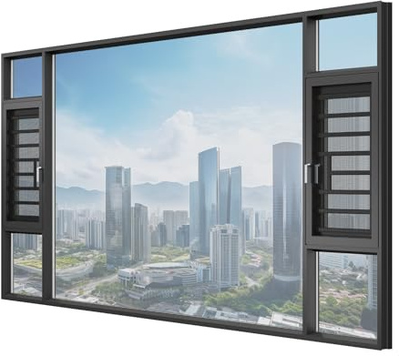 Fensterfolie Sonnenschutz 80 x 200 cm mit Uv-Schutz Und Hitzeschutz Sichtschutz Fensterfolie Hitzfolie Anti-Uv Statische Folie für Fenster Außen & Innen, Silber