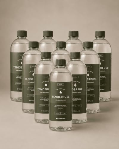 Tenderflame Tenderfuel 9 x 1 Liter Vorratspack - Original Brennstoff Kamine, patentierte Alternative zu Bioethanol, rauchfrei