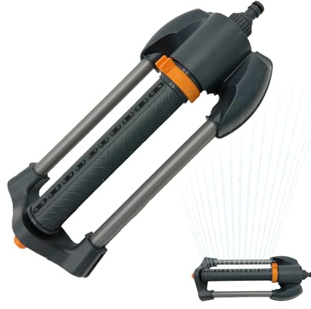 Evember Arroseur de Jardin - Arroseur Oscillant pour Grandes Surfaces | Système à Pont Réglable pour Potager Pelouse Piscine Paysage Patio Arrière-Cour Terrain