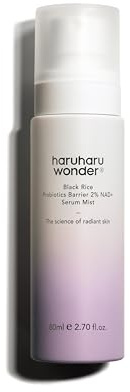 wonder Black Rice Probiotics 2% NAD+ Serum Mist, 80 ml, Vegan | Feuchtigkeitsspendender & Aufpolsternder Gesichtsspray, Ultra-Feiner Nebel, Glass Skin, Tagespflege, Ceramide, K-Beauty
