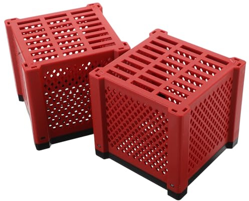 CORHAD 2 Stück Filtermaterial Aufbewahrungsbox aus Leere Wasserfilter Würfel für Aquarium Teich Pferdetränke Robust Einsetzbar Einfache Reinigung