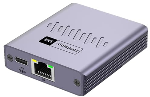 Helilyco Répartiteur Ethernet 1 vers 2 pour Cat 5e/6/7/8, connecteur réseau haute vitesse 1000 Mbps avec boîtier en alliage d'aluminium, pour un design compact (gris)