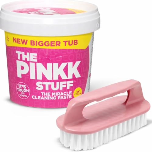 Pink Stuff Miracle Cleaning Paste 850g + Scrubbing Brush Set | Tough Stain Remover for Kitchen, Bathroom & Surfaces | All-Purpose Cleaner for Tiles, Cookers, Sinks & More