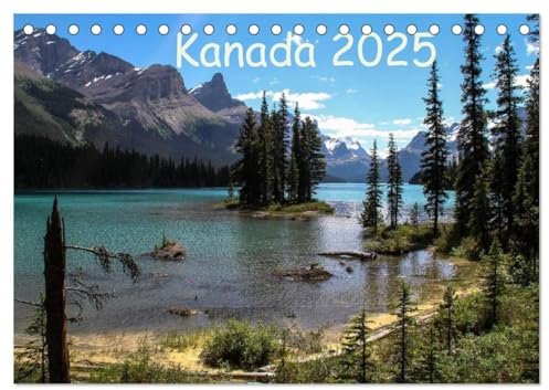 Kanada 2025 (Tischkalender 2025 DIN A5 quer), CALVENDO Monatskalender: Berge und Seen im Westen Kanadas (CALVENDO Natur)