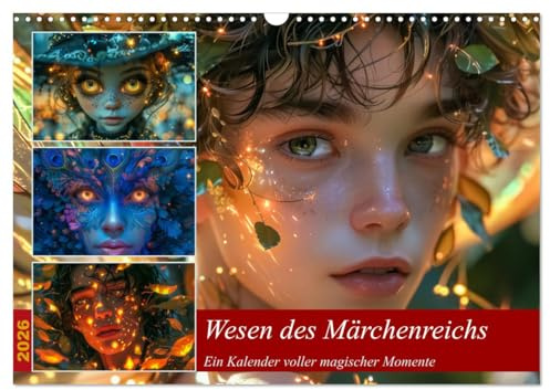 Wesen des Märchenreichs (Wandkalender 2026 DIN A3 quer), CALVENDO Monatskalender: Dieser außergewöhnliche Kalender entführt Sie jeden Monat in eine ... und mystischer Orte. (CALVENDO Menschen)
