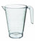 La Brunoise Pichet gradué 1 litre professionnel en polycarbonate transparent empilable compatible micro-ondes lavable lave-vaisselle graduations décilitres centilitres millilitres bec verseur 18 cm